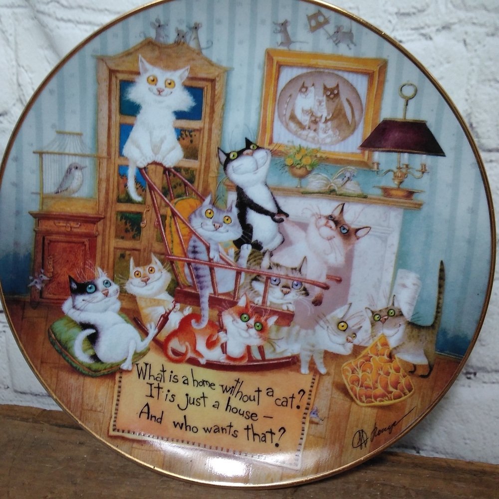 Collector cat plate by Danberry Mint